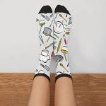 Black and White Fun Crew Socks for Everyone