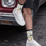 Black and White Fun Crew Socks for Everyone
