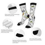 Black and White Fun Crew Socks for Everyone