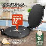 SIRCLES 12-Inch Cast Iron Tortilla Press