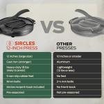 SIRCLES 12-Inch Cast Iron Tortilla Press