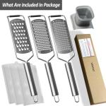 Vovoly 4-Piece Stainless Steel Grater Set