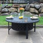 OutVue 36 Inch Outdoor Fire Pit with Grills