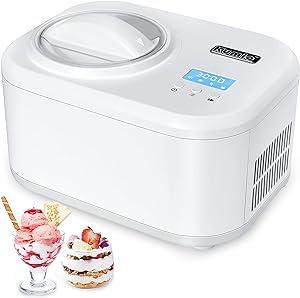 KUMIO Compressor Ice Cream Maker with LCD Display