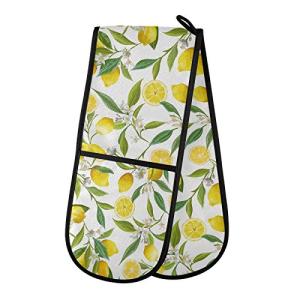 Heat Resistant Lemon Double Oven Mitt