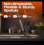 BakeRoyal Silicone Spatula Set - Heat Resistant Black