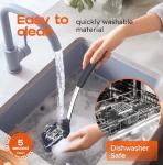 BakeRoyal Silicone Spatula Set - Heat Resistant Black