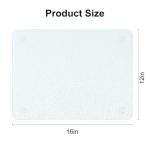 KimiDitt Tempered Glass Cutting Board, 12x16" Glass Cutting Board for Kitchen Counter,Large Size Frosted Glass,with Non-Slip Feet, Scratch Resistant,Heat Resistant