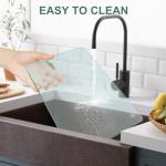 KimiDitt Tempered Glass Cutting Board, 12x16" Glass Cutting Board for Kitchen Counter,Large Size Frosted Glass,with Non-Slip Feet, Scratch Resistant,Heat Resistant