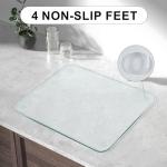 KimiDitt Tempered Glass Cutting Board, 12x16" Glass Cutting Board for Kitchen Counter,Large Size Frosted Glass,with Non-Slip Feet, Scratch Resistant,Heat Resistant