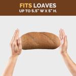 Bread Slicer for Homemade Bread - Adjustable Bamboo Bread Cutter with Knife, Foldable Slicing Guide & Crumb Tray - Bread Loaf Slicer for Sourdough, Cakes, Bagels, Loaves - Kitchen Baking Tool & Gift