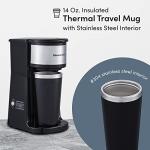 Elite Gourmet Single-Serve Coffee Maker with Travel Mug