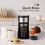 Elite Gourmet Single-Serve Coffee Maker with Travel Mug