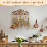 Hanging Herb Drying Rack with 11 Hooks