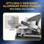 Electric Meat Slicer with Adjustable Thickness, Black