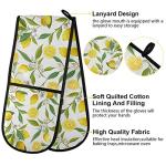 Heat Resistant Lemon Double Oven Mitt