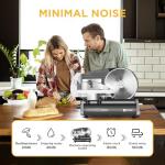 Electric Meat Slicer with Adjustable Thickness, Black