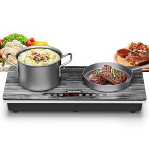 Saitravexia 1800W Double Induction Cooktop 18 Inch