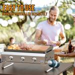 Onlyfire Portable 2-Burner Gas Griddle with Lid