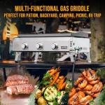 Onlyfire Portable 2-Burner Gas Griddle with Lid