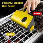 Electric BBQ Grill Brush, Giddy Up Grill Cleaner with Water Tank, Cordless Rechargeable Barbecue Grill Brush for Outdoor Grill, 304 Stainless Steel IPX7 Wateproof Rating, Gifts for Men/Dad