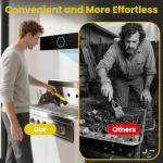 Electric BBQ Grill Brush, Giddy Up Grill Cleaner with Water Tank, Cordless Rechargeable Barbecue Grill Brush for Outdoor Grill, 304 Stainless Steel IPX7 Wateproof Rating, Gifts for Men/Dad