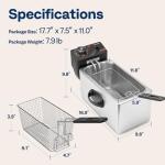 VIVOHOME Electric Deep Fryer with Temperature Control