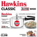 Hawkins Classic 3L Wide Aluminium Pressure Cooker