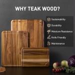 Teak Wood Cutting Board Set - 3 Pieces
