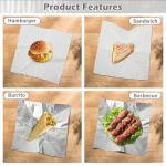 50 Pack Insulated Foil Sandwich Wrap Sheets