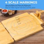 Upgrade Wooden Tortilla Press with Rolling Pin & Papers