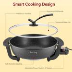 6L Electric Hot Pot for Fondue and Cooking