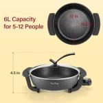 6L Electric Hot Pot for Fondue and Cooking