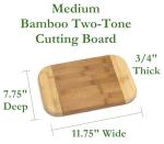 Bamboo Two-Tone Cutting and Serving Board, Medium