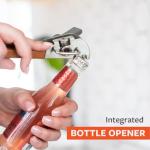 Smooth Edge Stainless Steel Can Opener with Bottle Opener