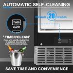 ICEPURE Commercial Ice Maker with Drain Pump, 85 Lbs