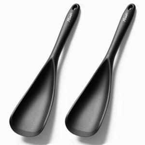 Durable Black Silicone Spatula Spoon Set