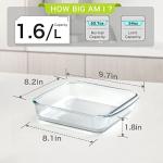 NutriUps 1.7QT Square Glass Baking Pan