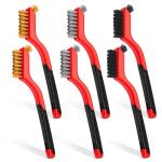 6-Piece Wire Brush Set for Cleaning and Scrubbing
