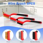 6-Piece Wire Brush Set for Cleaning and Scrubbing