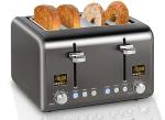 SEEDEEM 4-Slice Stainless Steel Toaster with LCD