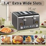 SEEDEEM 4-Slice Stainless Steel Toaster with LCD