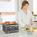 SEEDEEM 4-Slice Stainless Steel Toaster with LCD