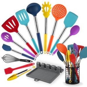 Heat Resistant Silicone Cooking Utensil Set, 14pcs