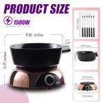 Artestia 2-QT Electric Fondue Pot with Forks