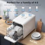 Portable Countertop Dishwasher with 9 Programs