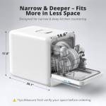 Portable Countertop Dishwasher with 9 Programs