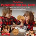 SugarWhisk 6-in-1 Mini Waffle Maker with Plates