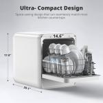 Portable Countertop Dishwasher with 9 Programs