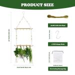 Two-Layer Macrame Herb Drying Rack with Hook